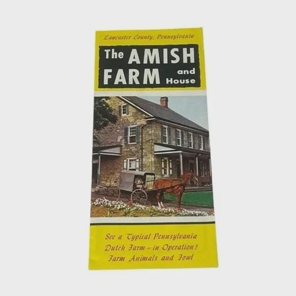 The Amish Farm and House Lancaster Pennsylvania Vintage Travel Brochure 1976